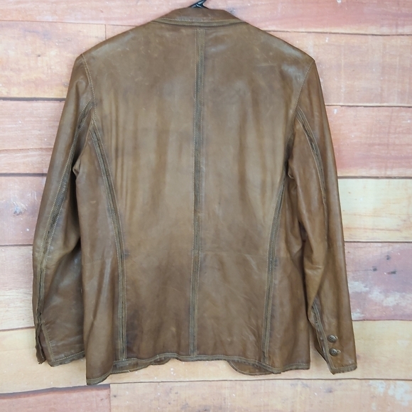 D.Fine Las Vegas destress look leather coat jacket super smooth soft lea… - Picture 6 of 11